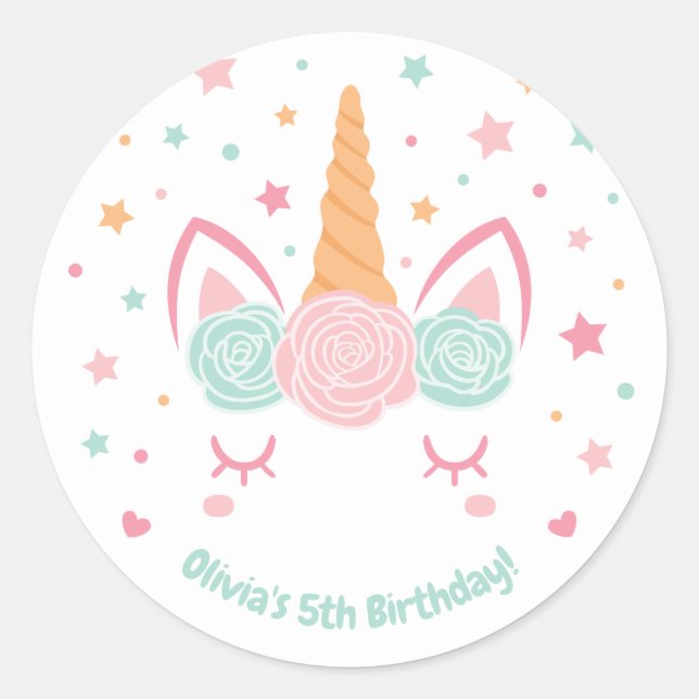 Autocollants de fête d'anniversaire pour filles Li (Devant)
