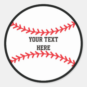 Autocollants de fête d'anniversaire ronds de sport