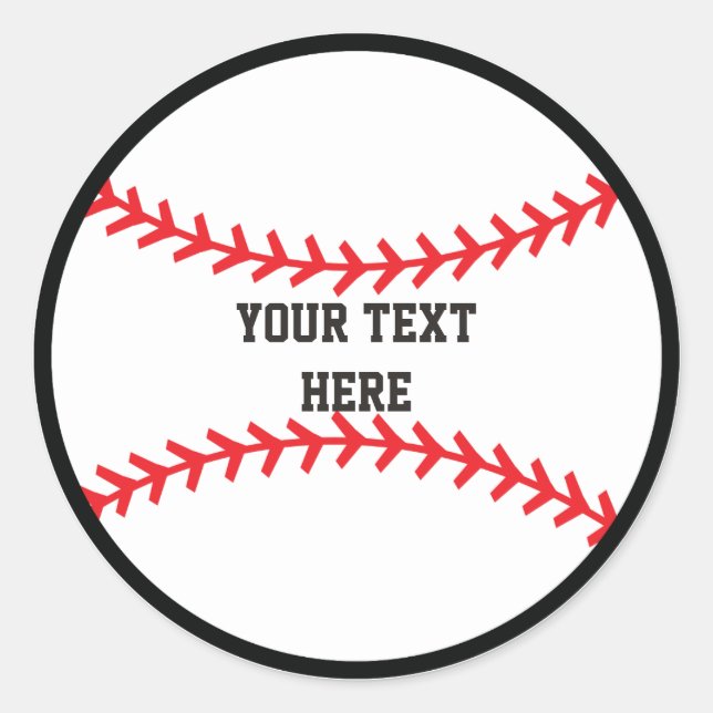 Autocollants de fête d'anniversaire ronds de sport (Devant)