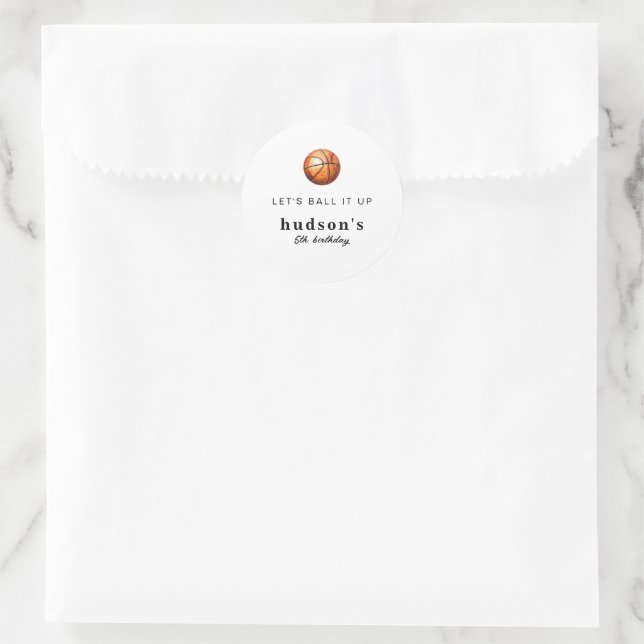 Autocollants de fête de basketball simple (Sac)