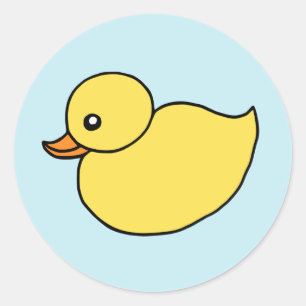 Autocollants de fête de canard jaune bébé mignon
