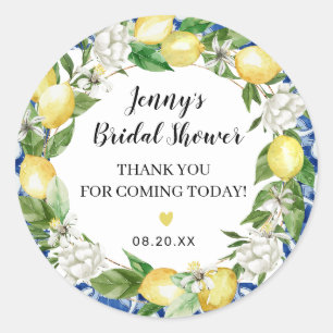 Autocollants de Fête de Fiançailles Italien Citron