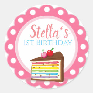 Autocollants de fête de premier anniversaire