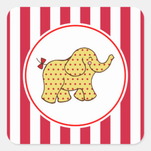 Autocollants de fête d'éléphant de cirque de carna