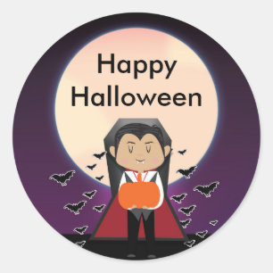 Autocollants de fête d'Halloween de petit vampire 