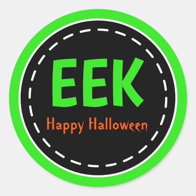 Autocollants de fête Halloween Eek Treat (Devant)