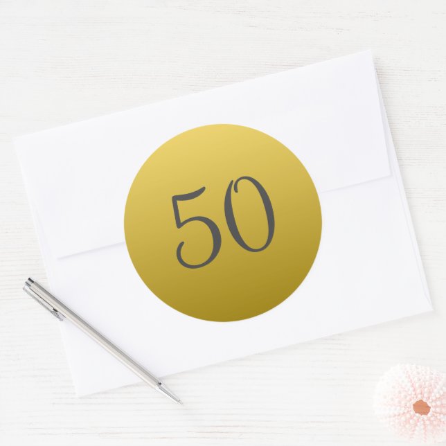 Autocollants de fête pour 50e anniversaire de mari (Enveloppe)