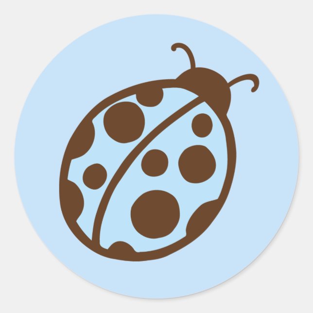 Autocollants de fête pour coccinelle bleue (Devant)