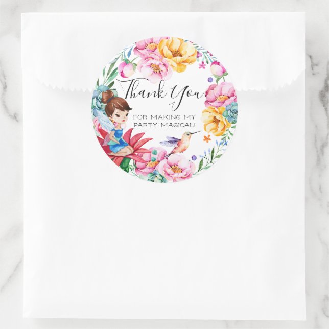 Autocollants de fête pour l'anniversaire de la Fée (Sac)