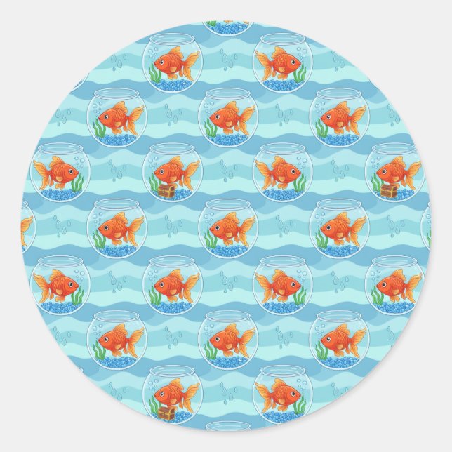 Autocollants de fête pour poissons rouges (Devant)