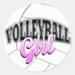 Autocollants de fille de volleyball