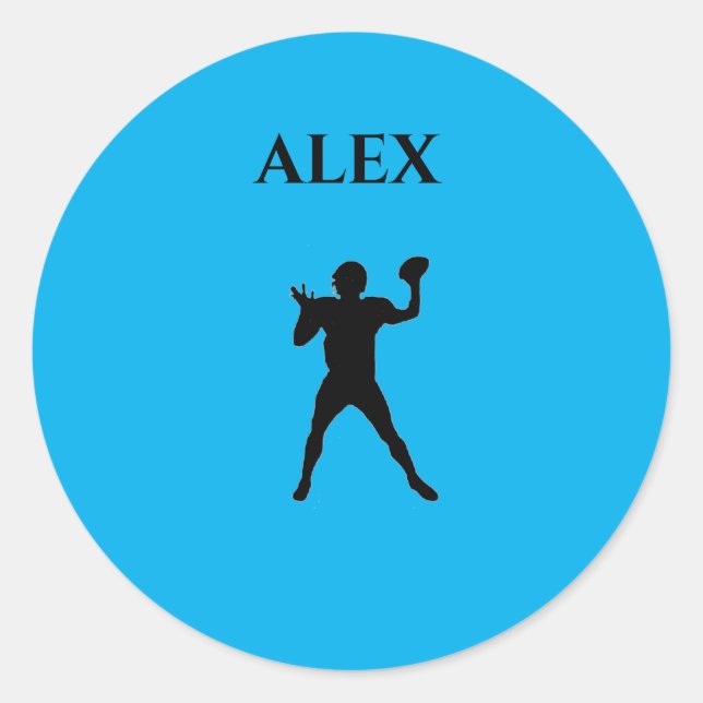 Autocollants de football avec nom personnalisé. (Devant)