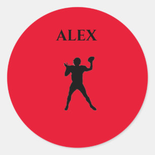 Autocollants de football avec nom personnalisé.