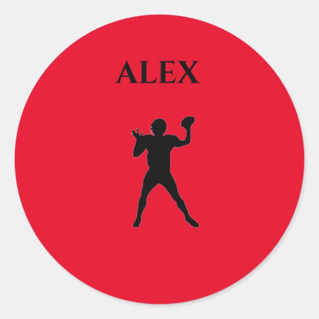 Autocollants de football avec nom personnalisé. (Devant)