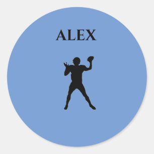 Autocollants de football avec nom personnalisé.