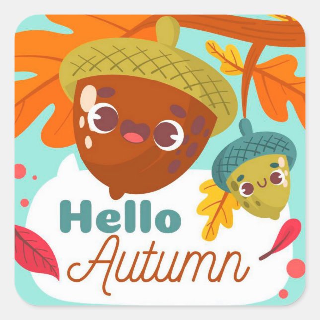 Autocollants de glands d'automne (Devant)
