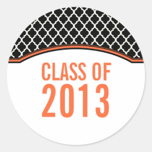 Autocollants de graduation en quatrefoil orange