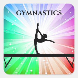 Autocollants de gymnastique brillants pour filles.