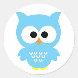 Autocollants de hibou bleu !