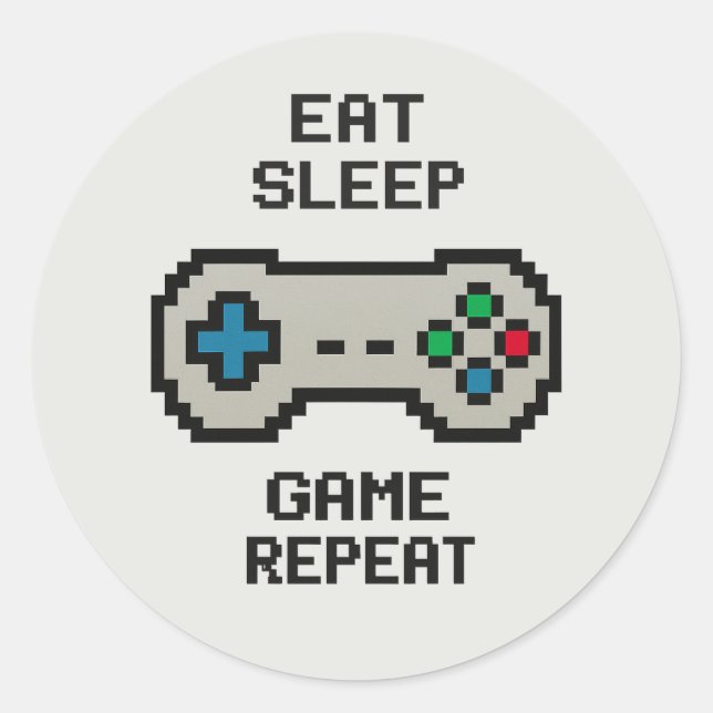 Autocollants de jeu Pixel – Autocollant amusant po (Devant)
