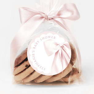 Autocollants de jolie petite fille à l'arc rose po