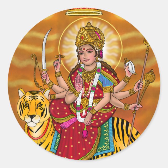 Autocollants de la déesse Durga (Devant)