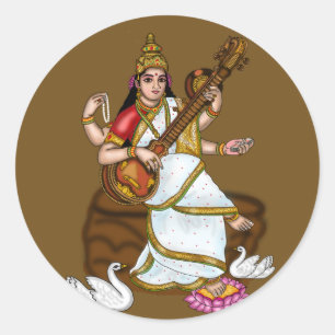 Autocollants de la déesse Saraswati