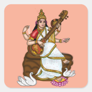 Autocollants de la déesse Saraswati