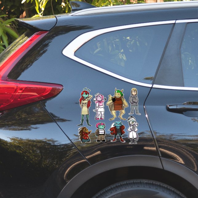 Autocollants de la distribution principale de KiLA (Coté voiture)