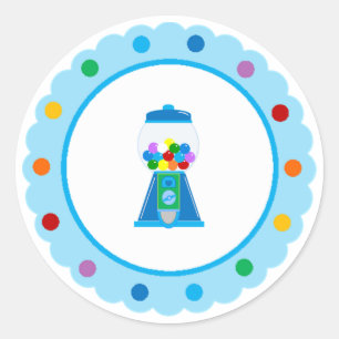 Autocollants de la fête Rainbow Gumball