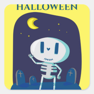 Autocollants de la partie squelette d'Halloween.