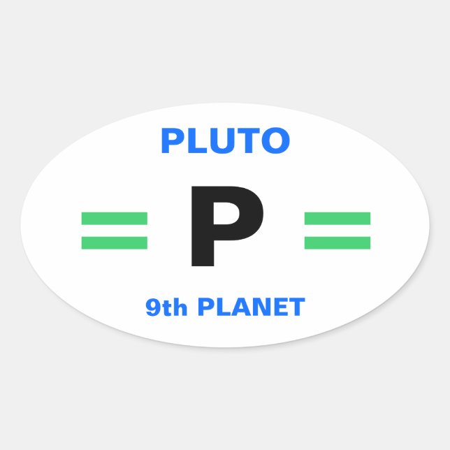 Autocollants de la planète PLUTON (4) (Devant)