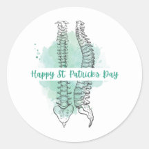Autocollants de la Saint-Patrick pour colonne vert
