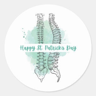 Autocollants de la Saint-Patrick pour colonne vert