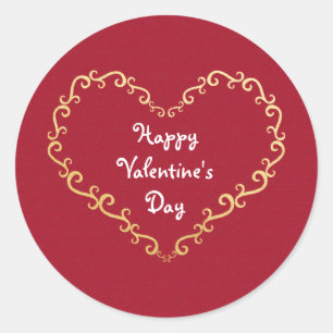 Autocollants de la Saint-Valentin en forme de cœur