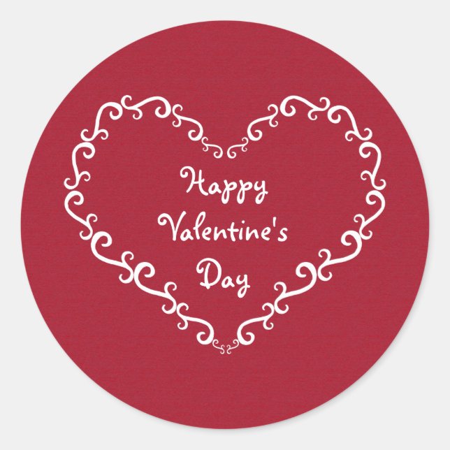 Autocollants de la Saint-Valentin en forme de cœur (Devant)