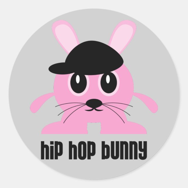 Autocollants de lapin de hip hop (Devant)