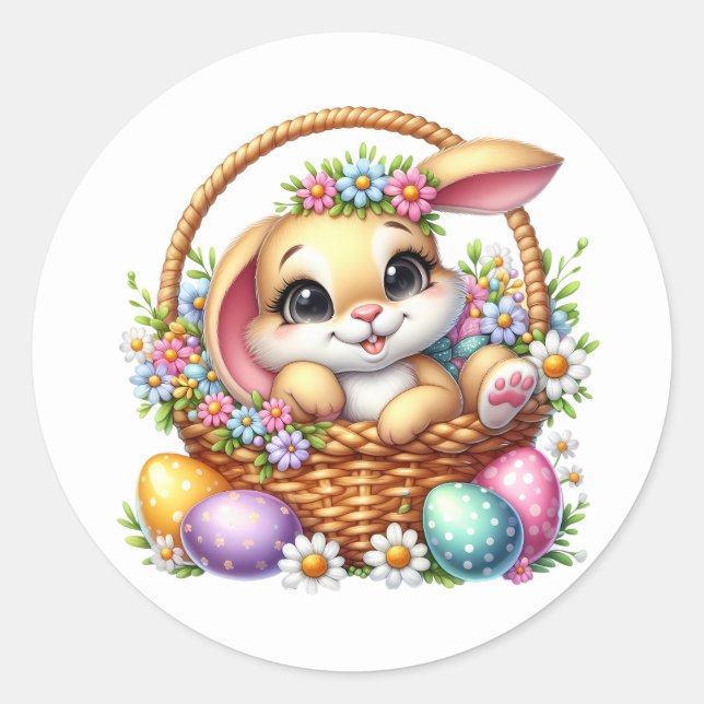 Autocollants de lapin de Pâques (Devant)