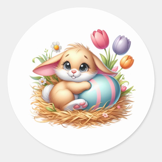Autocollants de lapin de Pâques (Devant)