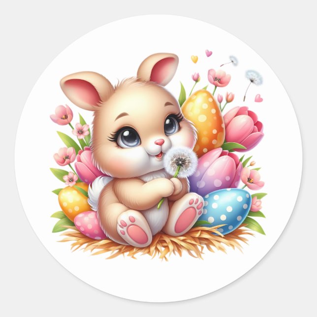 Autocollants de lapin de Pâques (Devant)