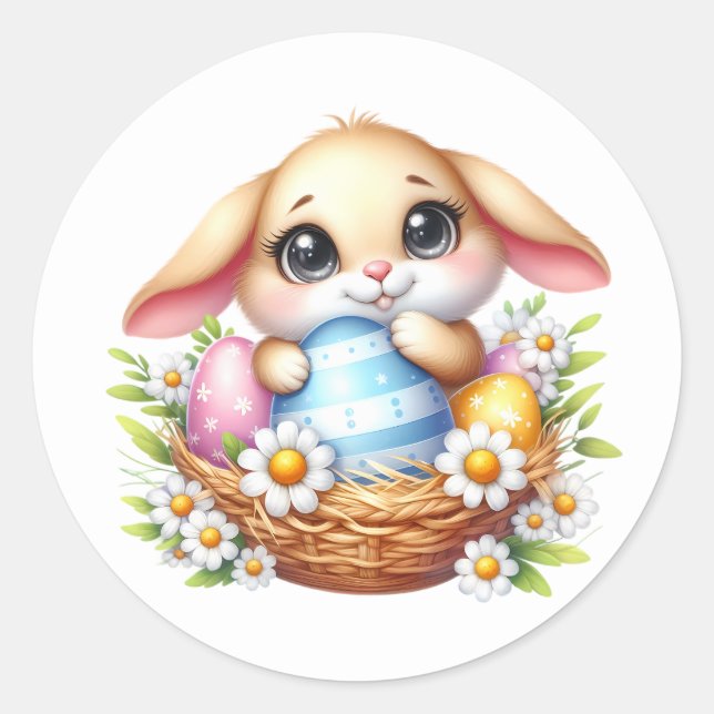 Autocollants de lapin de Pâques (Devant)