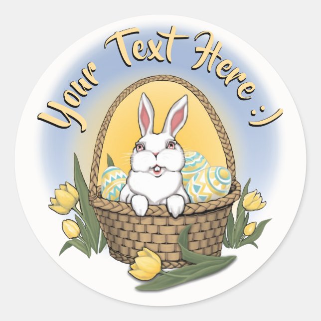 Autocollants de lapin de Pâques Autocollants de Pâ (Devant)