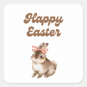 Autocollants de lapin de Pâques joyeux