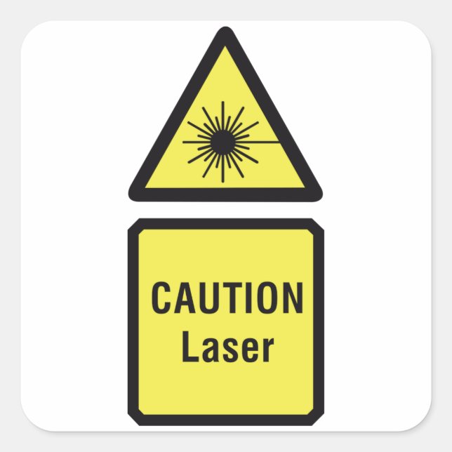 Autocollants de laser de prudence (Devant)
