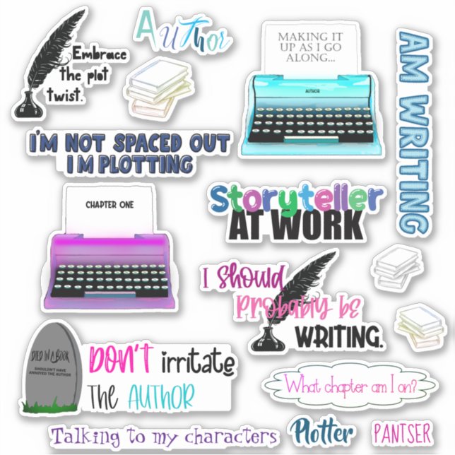 Autocollants de l'auteur 8x8 (Devant)