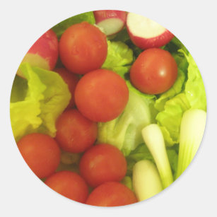 Autocollants de légumes de salade