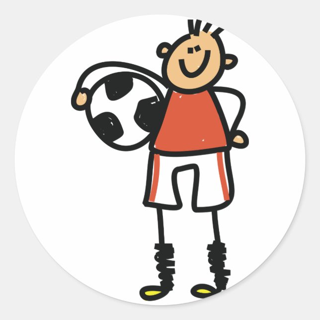 Autocollants de l'enfant de football (Devant)