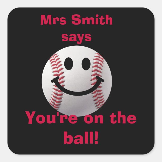 Autocollants de l'enseignant customisé - sur la ba (Devant)