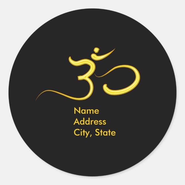 Autocollants de l'enveloppe du symbole Om (Devant)