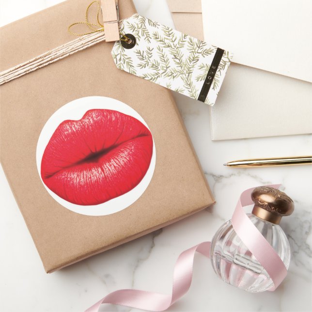 Autocollants de lèvres chaudes rouges kiss (Cadeaux)